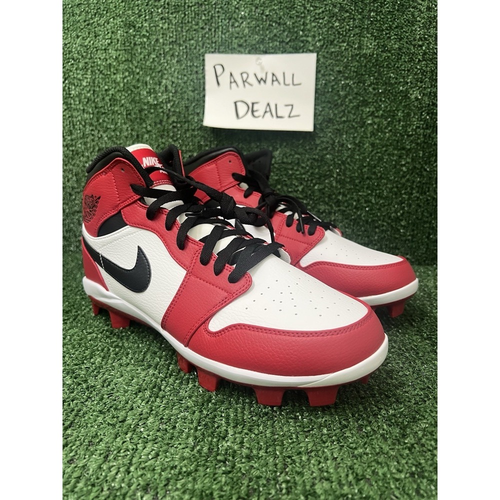 Nike Jordan 1 Retro MCS High Chicago White Baseball Cleats Mens 14 AV5354-611